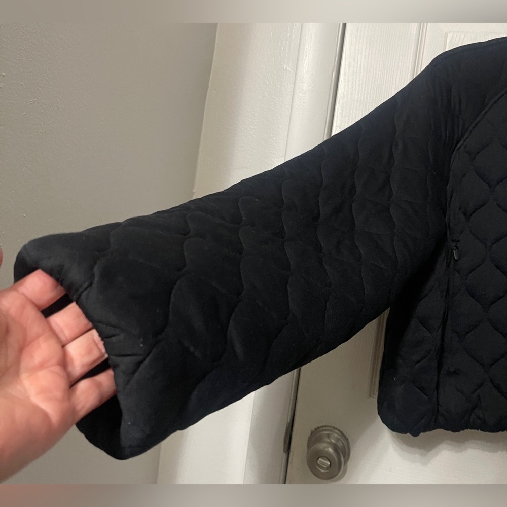 Lululemon Quilted Bomber Cropped Black Jacket Size 10 - Picture 11 of 14